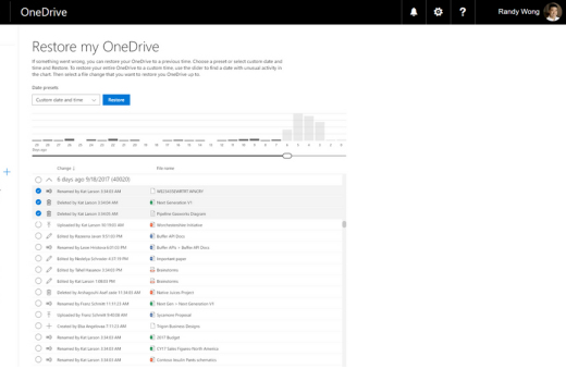 微軟OneDrive文件恢復(fù)功能再曝