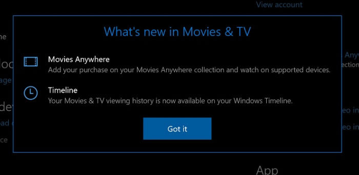 Windows 10端Movies & TV現(xiàn)支持TimeLine功能