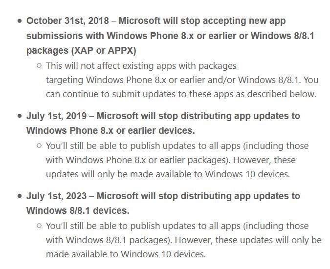 微軟正式敲定：Windows 8.x和WP 8.x應用商城停止支持時間