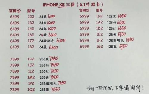 iPhone XR國(guó)行開(kāi)售當(dāng)天價(jià)格破發(fā)